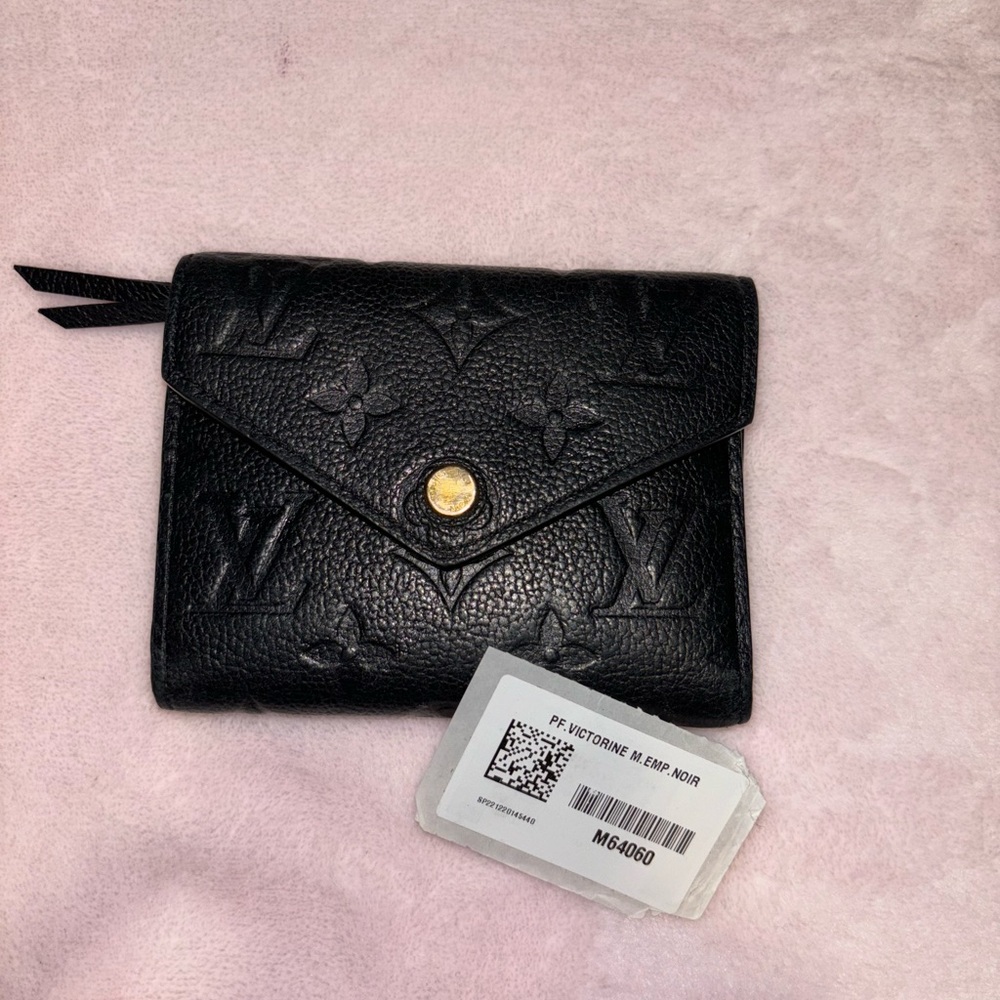 Black Genuine Leather Louis Vuitton Women's Wallet